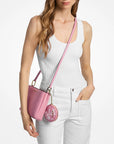 Trisha Pebbled Leather Crossbody Bag With Pouch (CARNATION)