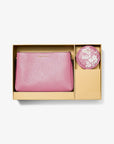 Trisha Pebbled Leather Crossbody Bag With Pouch (CARNATION)