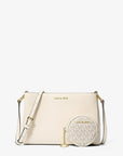 Trisha Pebbled Leather Crossbody Bag With Pouch Gift Set (LT CREAM)