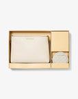 Trisha Pebbled Leather Crossbody Bag With Pouch Gift Set (LT CREAM)