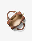 Grayson Small Pebbled Leather Duffel Crossbody Bag (LUGGAGE)