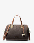 Grayson Medium Signature Logo Duffel Bag (BROWN)
