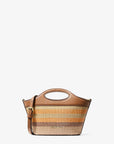 Tatum Small Striped Woven Crossbody Bag (RAD ORNGE ML)