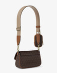 Jet Set Travel Small Signature Logo Crossbody Bag With Pouch (BROWN)