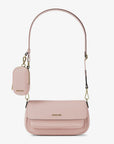 Jet Set Travel Small Pebbled Leather Crossbody Bag With Pouch (POWDER BLUSH)