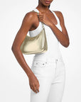 Jet Set Travel Large Metallic Convertible Crossbody Bag (PALE GOLD)