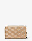 Jet Set Travel Large Logo Jacquard Denim Smartphone Wallet (CAMEL)