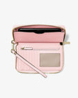 Jet Set Travel Large Logo Jacquard Denim Smartphone Wallet (POWDER BLUSH)