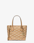 Eva Extra-Small Logo Jacquard Convertible Tote Bag (CAMEL)