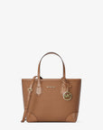 Eva Extra-Small Leather Convertible Tote Bag (LUGGAGE)