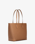 Eva Large Saffiano Leather Tote Bag (LUGGAGE)