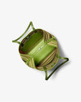 Avalon Medium Striped Woven Tote Bag (LIME)