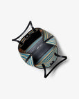 Avalon Medium Striped Woven Tote Bag (NAVY)