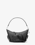 Merritt Small Signature Logo Convertible Crossbody Bag (BLACK)