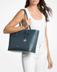 Arden Large Pebbled Leather Tote Bag (ADMIRAL)