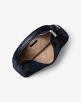 Nayla Medium Suede Hobo Shoulder Bag (NAVY)