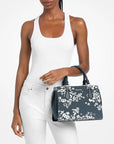Marilyn Medium Printed Signature Logo Satchel (ADMIRAL)