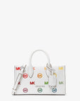 Mirella Small Rainbow Logo Embossed Convertible Crossbody Bag (OPTIC WHITE)