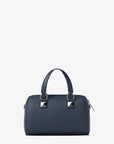 Grayson Small Pebbled Leather Duffel Crossbody Bag (NAVY)