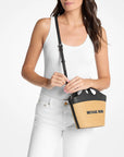 Tatum Medium Woven Convertible Crossbody Bag (BLACK)