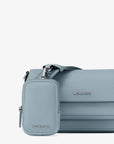 Jet Set Travel Small Pebbled Leather Crossbody Bag With Pouch (PALE OCEAN)