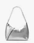 Jet Set Travel Large Metallic Convertible Crossbody Bag (SILVER)