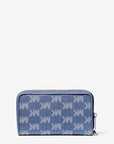 Jet Set Travel Large Logo Jacquard Denim Smartphone Wristlet (DENIM)