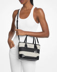 Eva Extra-Small Signature Logo Convertible Crossbody Bag (BLACK)