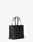Eva Extra-Small Saffiano Leather Convertible Tote Bag (BLACK)