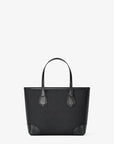 Eva Extra-Small Saffiano Leather Convertible Tote Bag (BLACK)