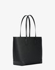 Eva Large Saffiano Leather Tote Bag (BLACK)