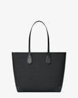 Eva Large Saffiano Leather Tote Bag (BLACK)