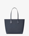 Eva Large Saffiano Leather Tote Bag (NAVY)