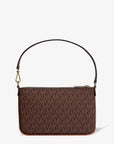 Jet Set Small Signature Logo Convertible Wristlet (BROWN)