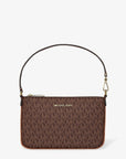 Jet Set Small Signature Logo Convertible Wristlet (BROWN)