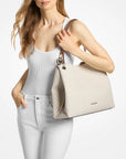 Christina Large Signature Logo Shoulder Bag (VANILLA)