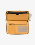 Jet Set Travel Large Striped Signature Logo Smartphone Wallet (HONEYWHEAT)
