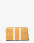 Jet Set Travel Large Striped Signature Logo Smartphone Wallet (HONEYWHEAT)