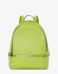Rhea Medium Pebbled Leather Backpack (LIME)