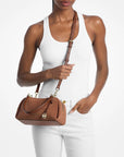Cecily Small Suede Shoulder Bag (LUGGAGE)