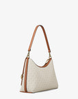 Sammy Medium Signature Logo Convertible Shoulder Bag (VANILLA)