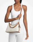 Sammy Medium Signature Logo Convertible Shoulder Bag (VANILLA)