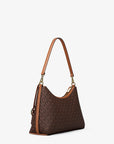 Sammy Medium Signature Logo Convertible Shoulder Bag (BROWN)