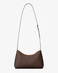 Sammy Medium Signature Logo Convertible Shoulder Bag (BROWN)