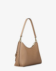 Sammy Medium Pebbled Leather Convertible Shoulder Bag (CAMEL)