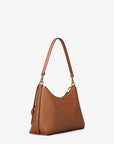 Sammy Medium Pebbled Leather Convertible Shoulder Bag (LUGGAGE)