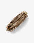 Christina Small Pebbled Leather Crossbody Bag (CAMEL)
