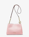 Christina Small Pebbled Leather Crossbody Bag (POWDER BLUSH)