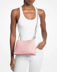 Christina Small Pebbled Leather Crossbody Bag (POWDER BLUSH)