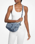 Merritt Medium Patchwork Denim Convertible Shoulder Bag (WASHED DENIM)